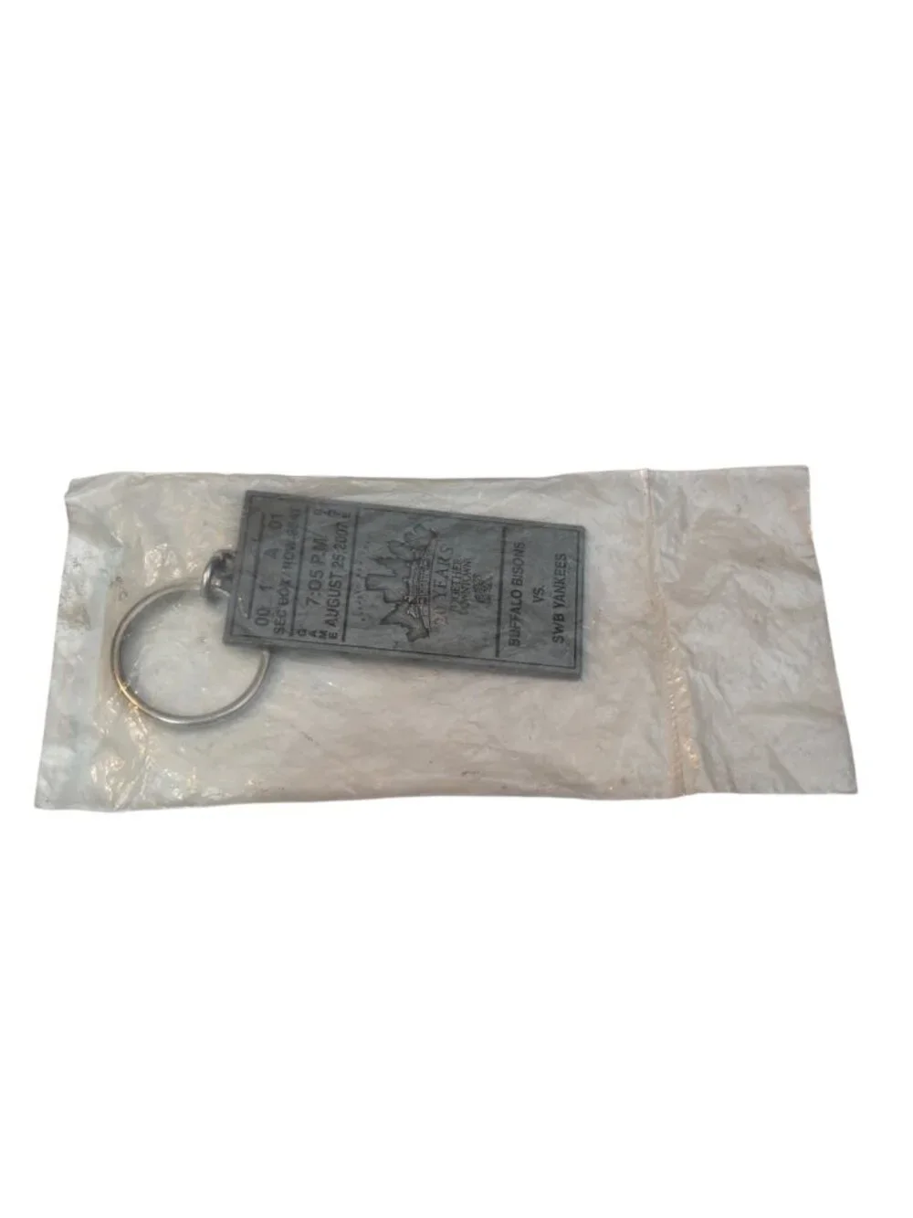 Buffalo Bisons Vs. SWB Yankees 2007 Commemorative Keychain Ticket Design 20 Year
